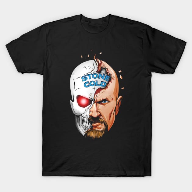 Stone Cold Steve Austin Half Skull T-Shirt by Holman